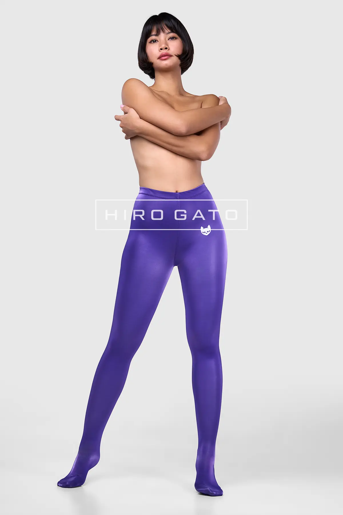 PU Spandex Leggings Purple