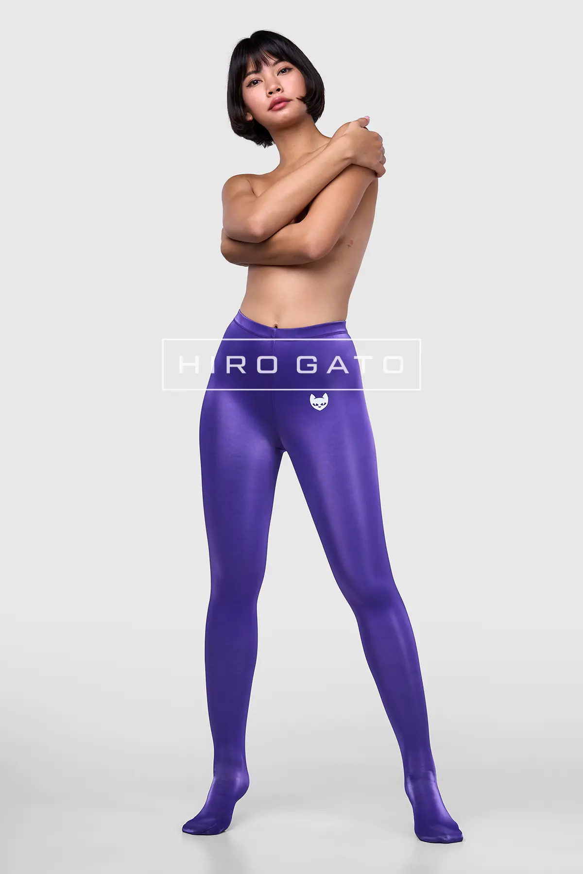 PU Spandex Leggings Purple